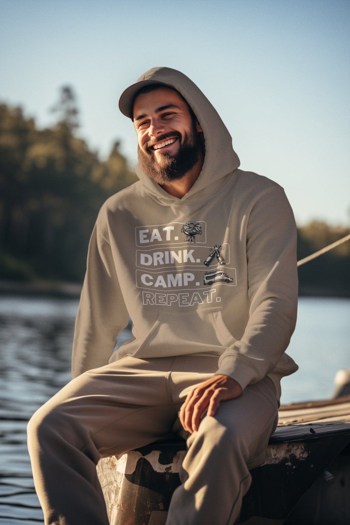 Camping Herren Hoodies mit Campingmotiven