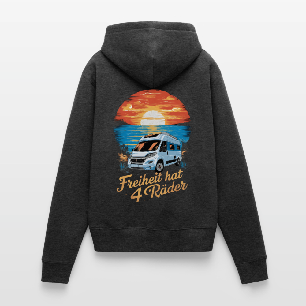 SPOD - Freiheit hat 4 Räder - Damen Camping Hoodie - Vanlife - Anthrazit meliert