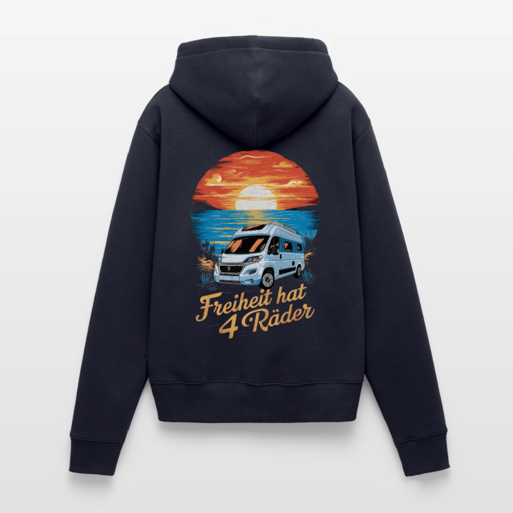 SPOD - Freiheit hat 4 Räder - Damen Camping Hoodie - Vanlife - Navy