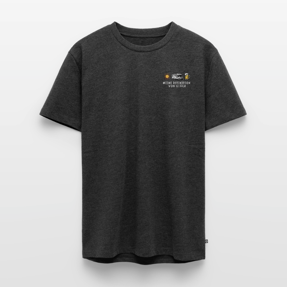 Definition von Glück - Herren Camping T-Shirt - Wohnmobil - Anthrazit meliert