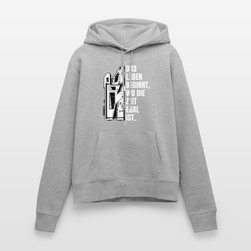 SPOD - Camping ist Zeitlos - Damen Camping Hoodie - Wohnmobil - Grau meliert
