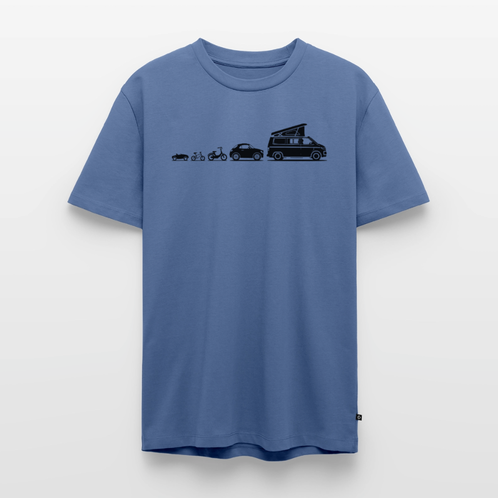 Evolution Bulli - Herren Camping T-Shirt - Taubenblau
