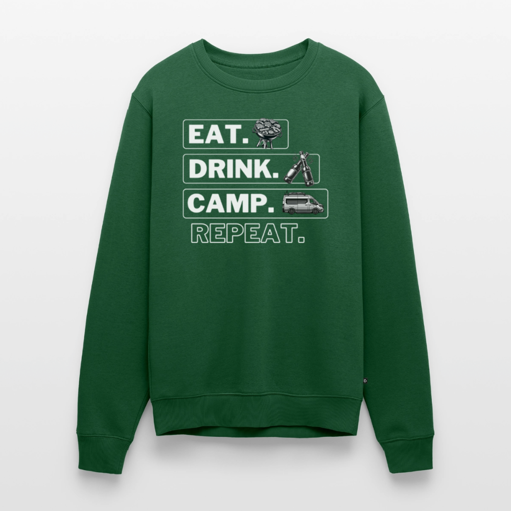 Camping Kreislauf - Herren Camping Sweatshirt - Vanlife - Flaschengrün