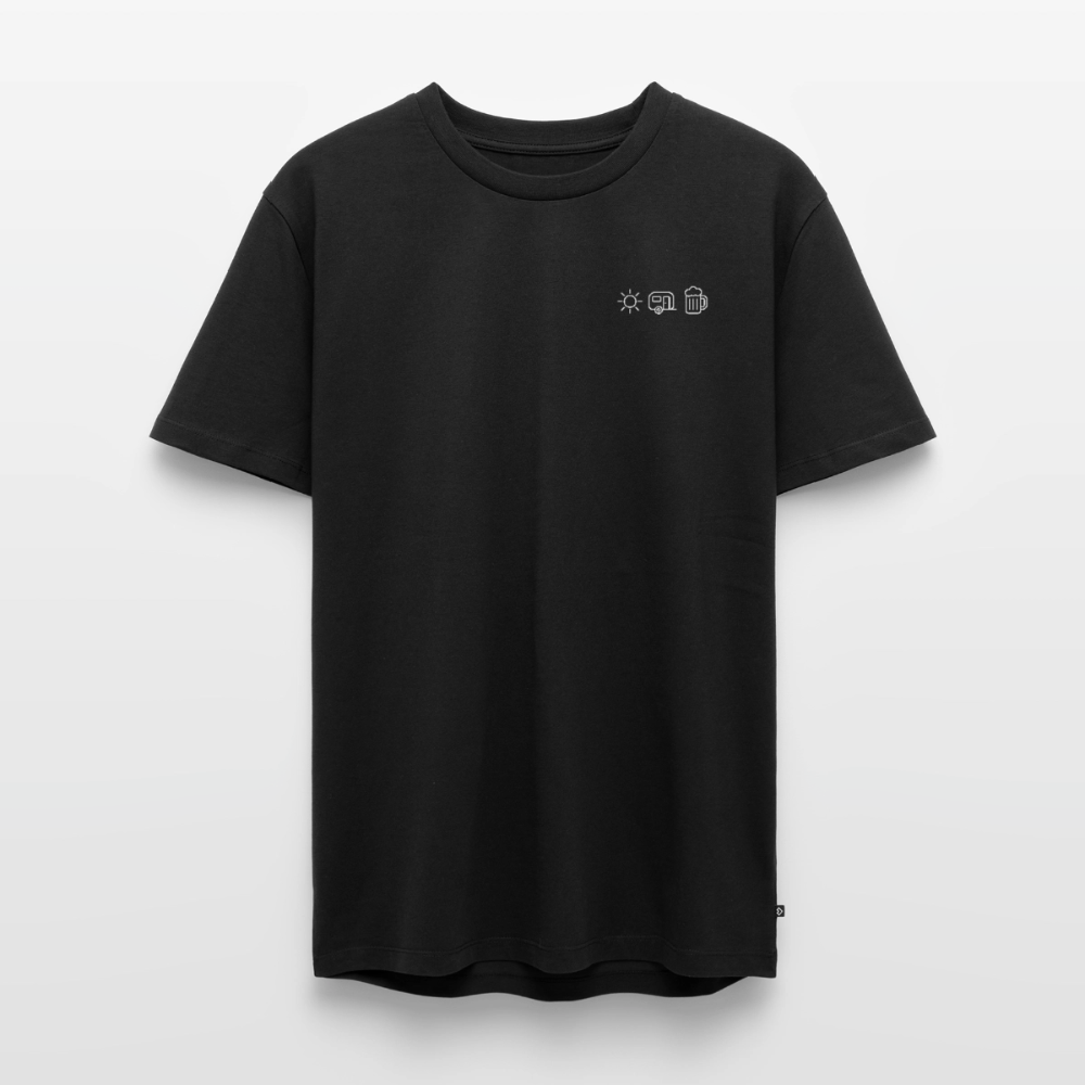 Sonne Wohnwagen Bier - Herren Camping T-Shirt - Schwarz