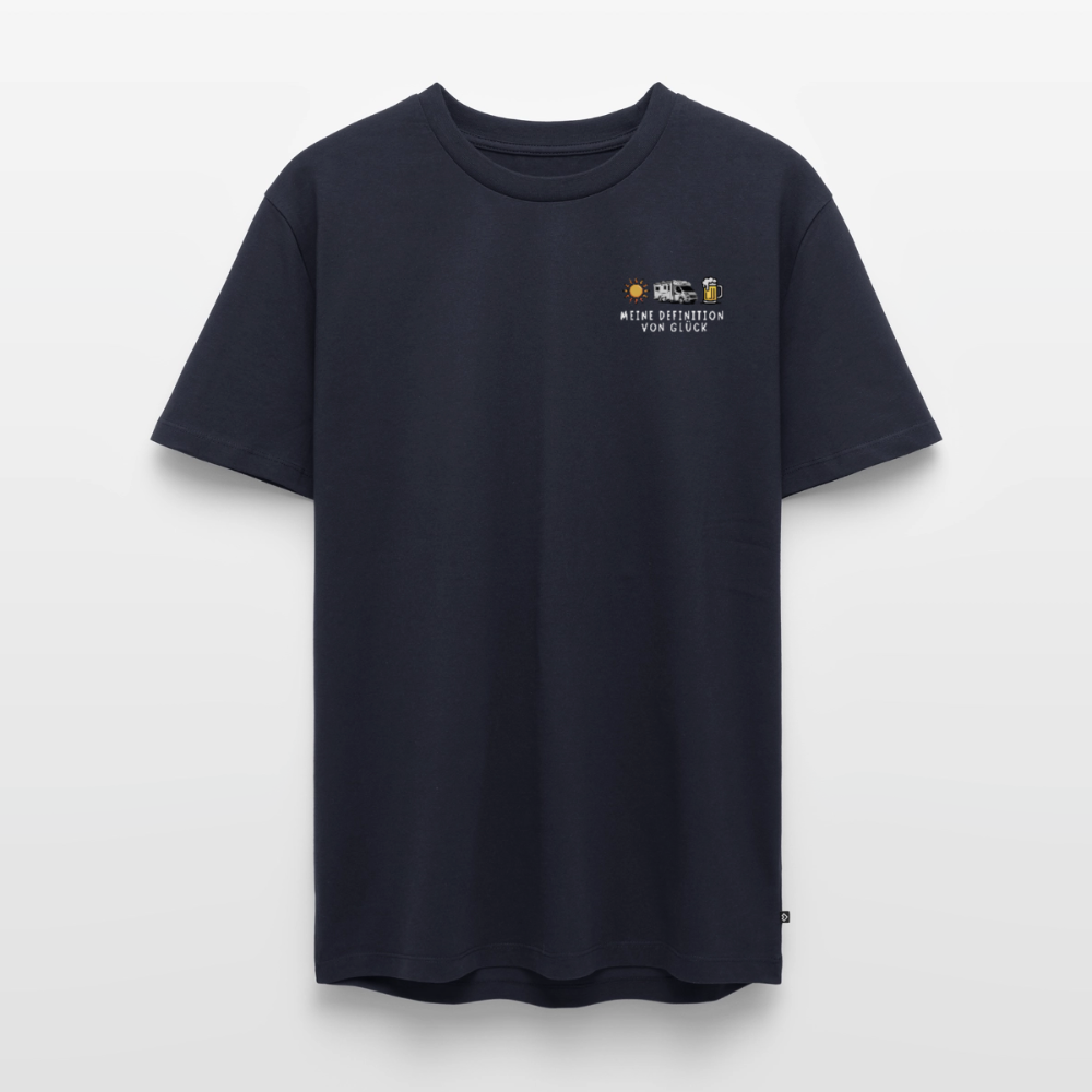 Definition von Glück - Herren Camping T-Shirt - Wohnmobil - Navy