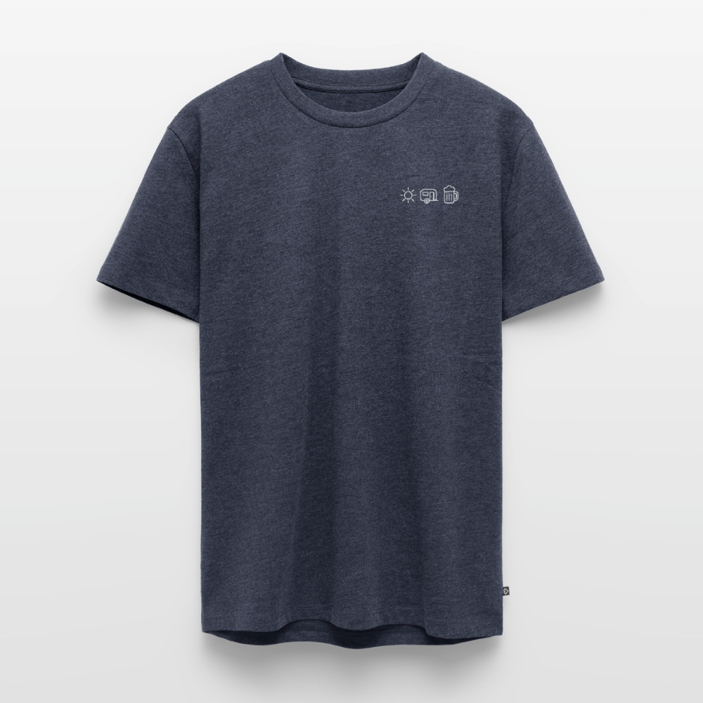 Sonne Wohnwagen Bier - Herren Camping T-Shirt - Jeansblau