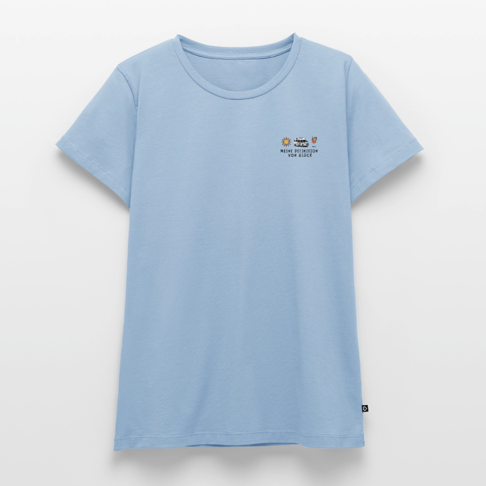 Definition von Glück - Damen Camping T-Shirt - Van - Hellblau