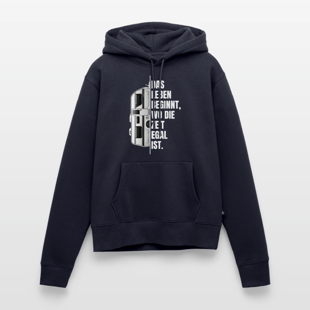 SPOD - Camping ist Zeitlos - Damen Camping Hoodie - Wohnwagen - Navy