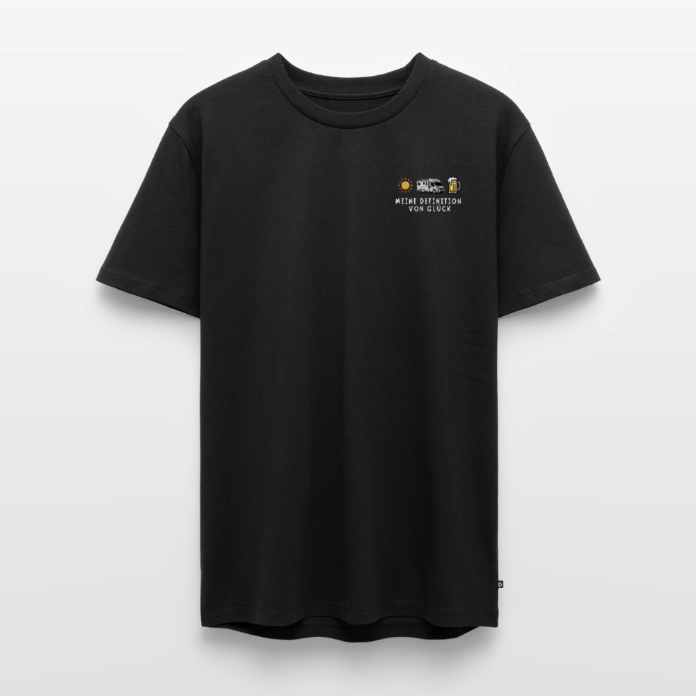 Definition von Glück - Herren Camping T-Shirt - Wohnmobil - Schwarz
