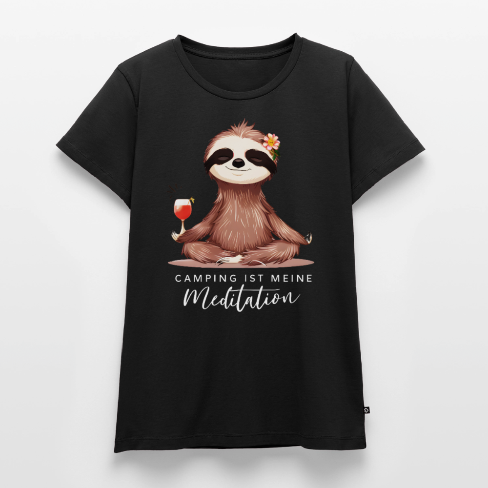 Meditation - Damen Camping T-Shirt - Schwarz