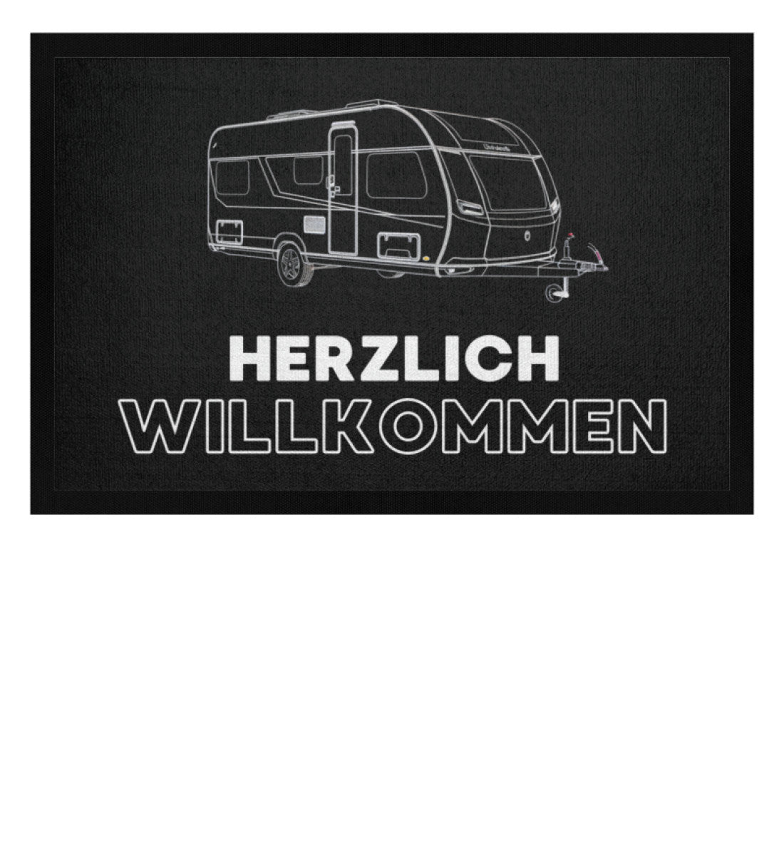 Wohnwagen Sketch - Camping Fußmatte - LazyDonkeyDesign