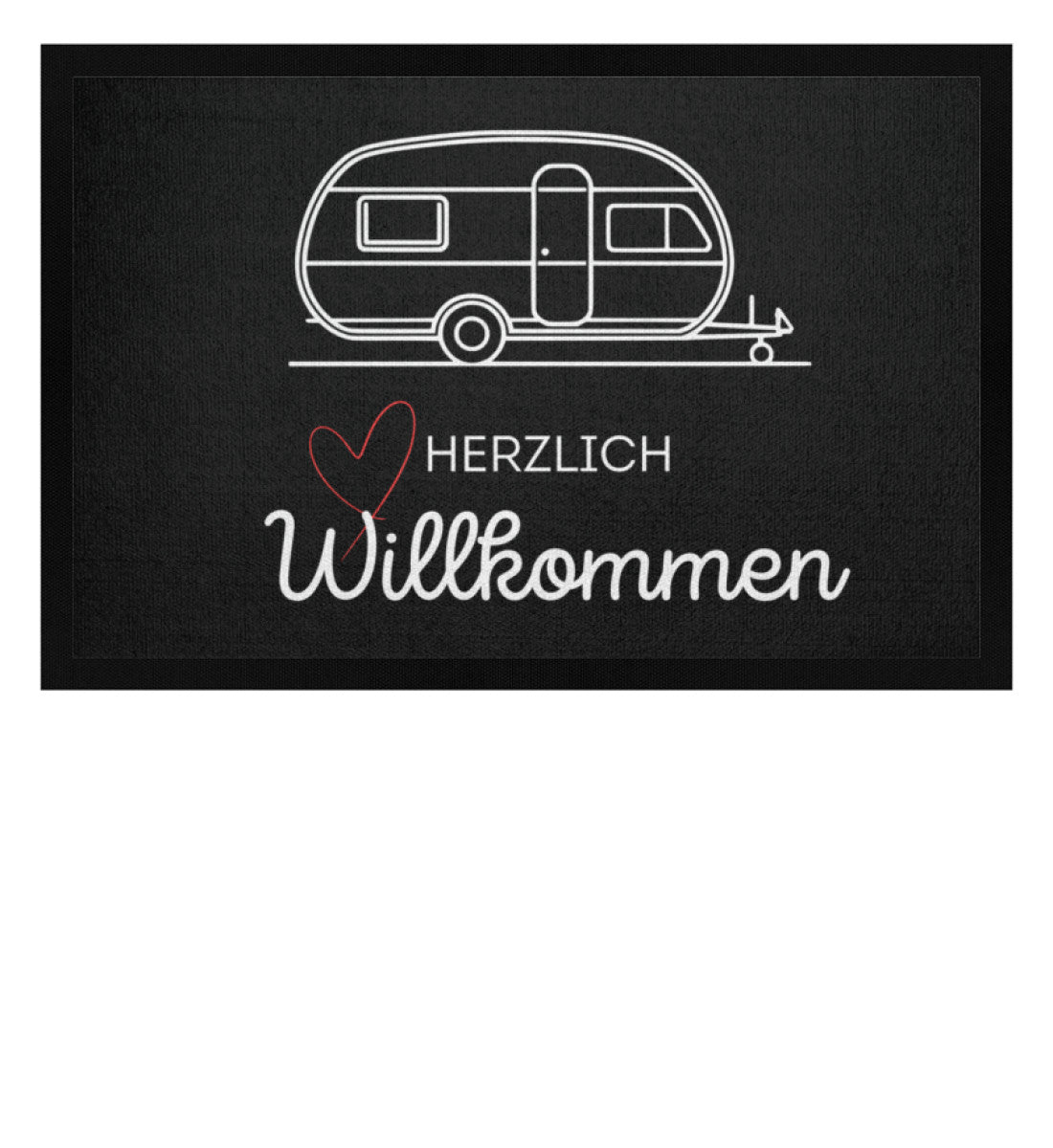 Herzlich Willkommen Wohnwagen - Camping Fußmatte - LazyDonkeyDesign