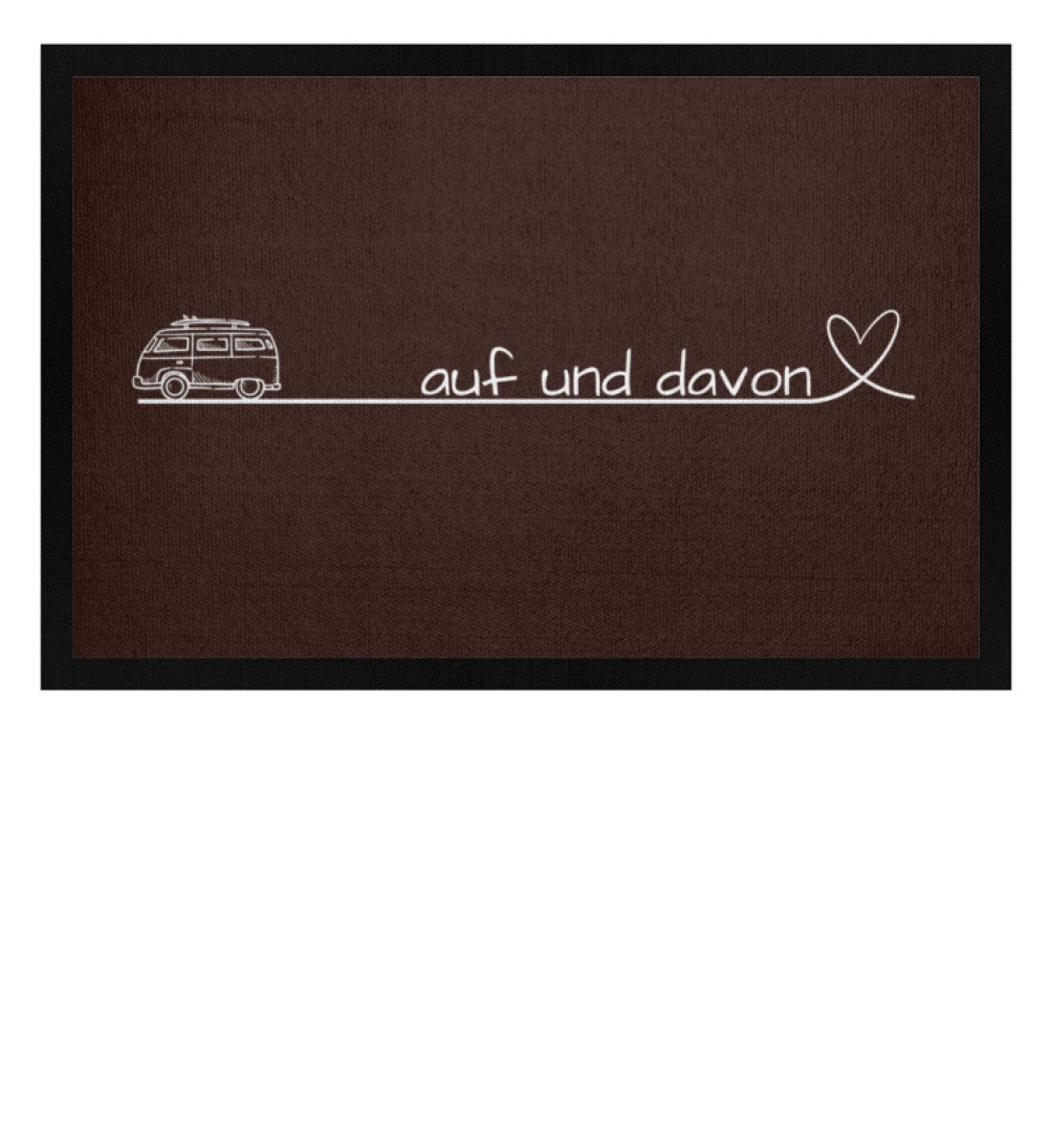 Auf und Davon - Bulli - Camping Fußmatte - LazyDonkeyDesign