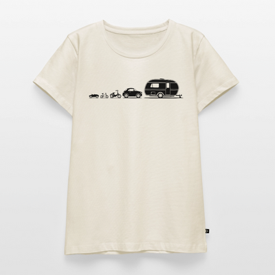 Evolution Wohnwagen - Damen Camping T-Shirt - Naturweiß