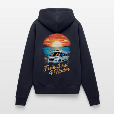 SPOD - Freiheit hat 4 Räder - Damen Camping Hoodie - Vanlife - Navy