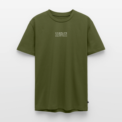 Camplife statt Midlife Crisis - Herren Camping T-Shirt - Khaki