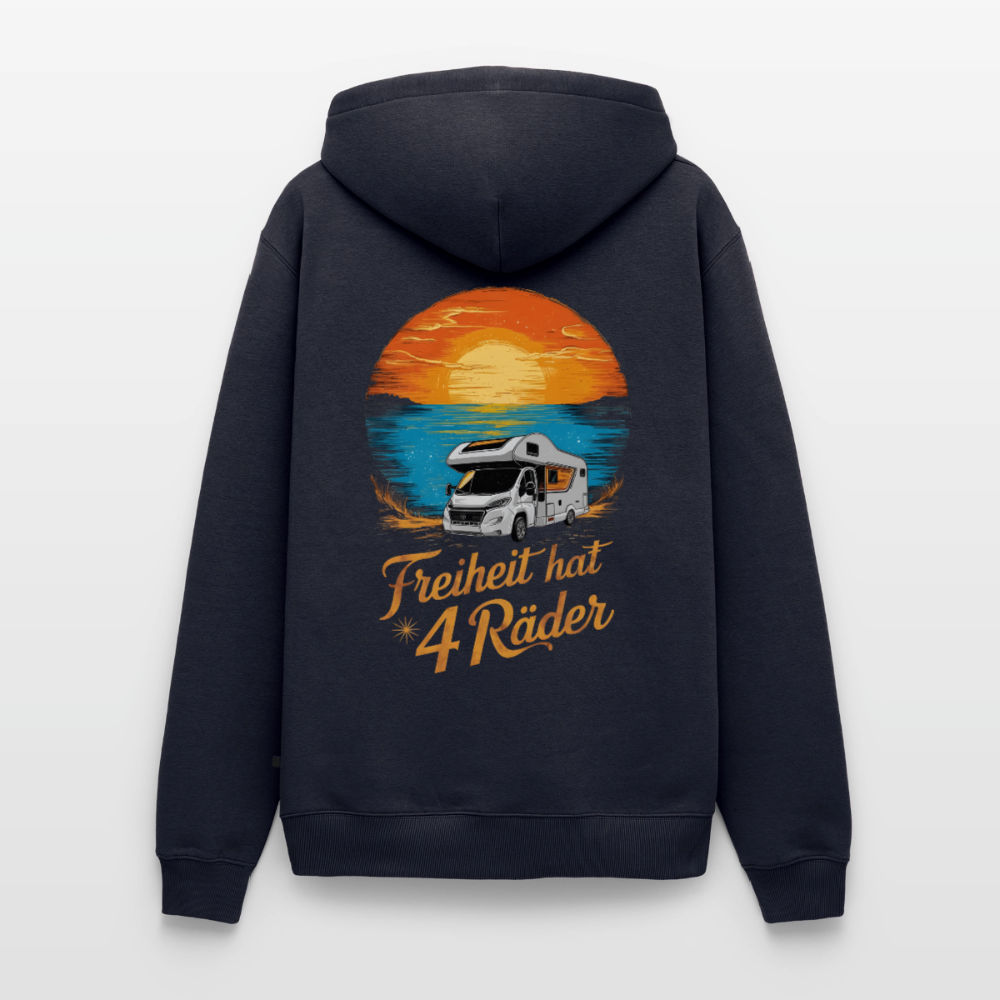 Freiheit hat 4 Räder - Herren Camping Hoodie - Wohnmobil - Navy