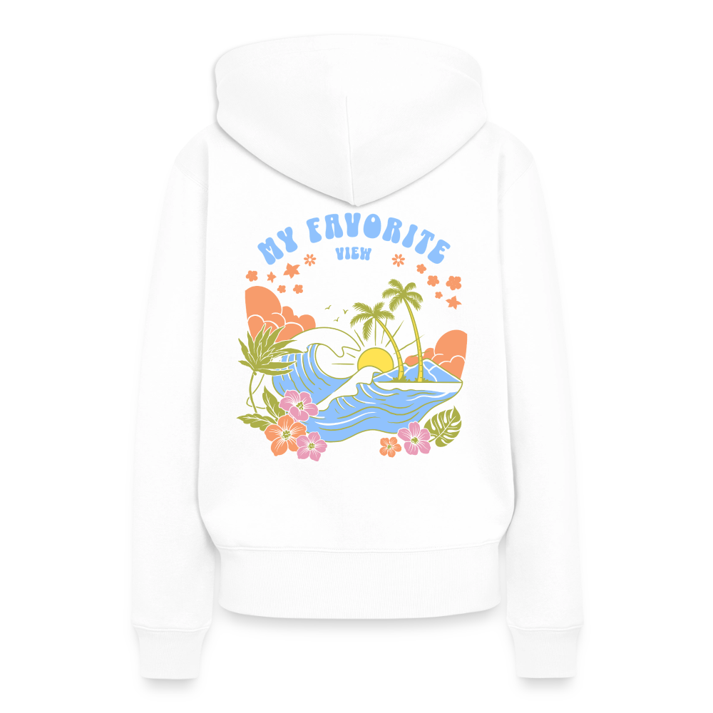 SS - My Favorite View - Damen Camping Hoodie - Weiß