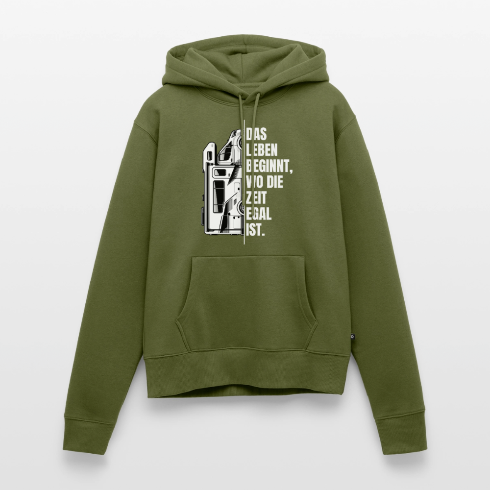 SPOD - Camping ist Zeitlos - Damen Camping Hoodie - Wohnmobil - Khaki