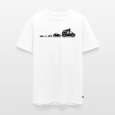 Evolution Bulli - Herren Camping T-Shirt - Weiß