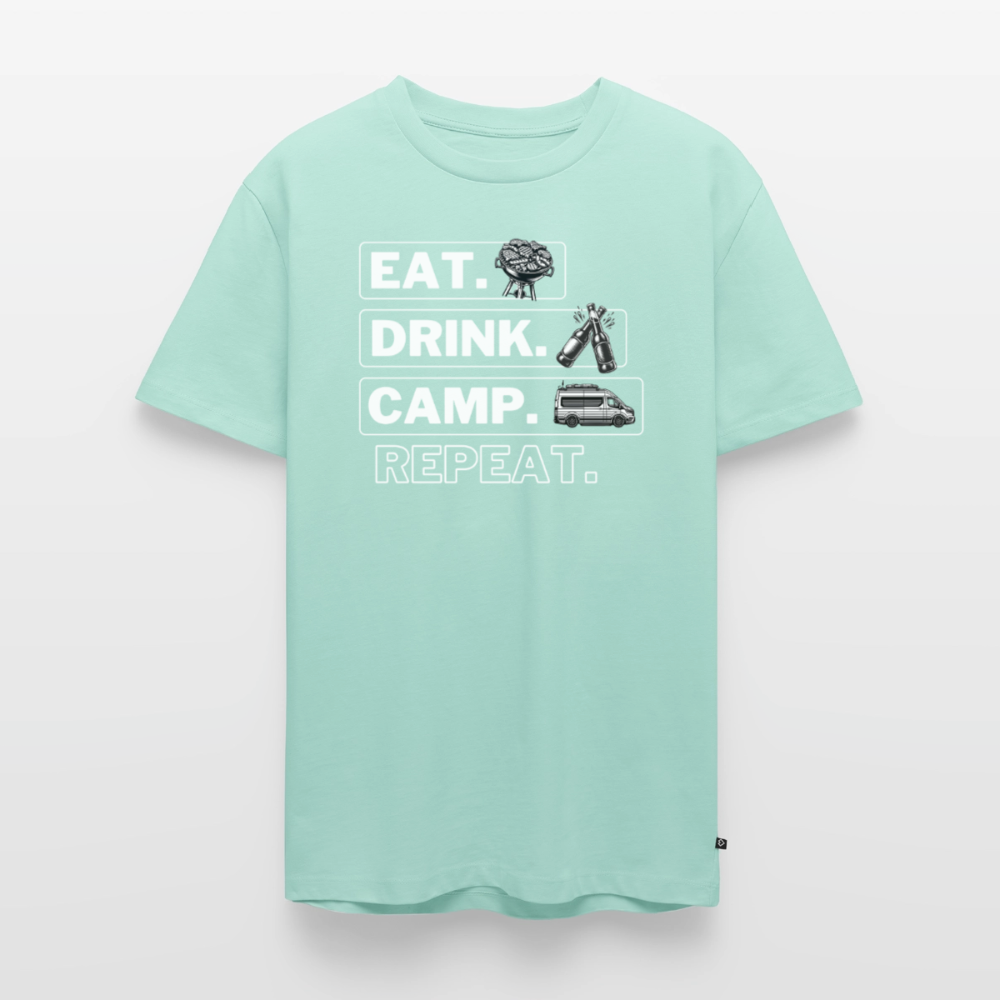 Eat Drink Camp - Herren Camping T-Shirt - Vanlife - Mint 
