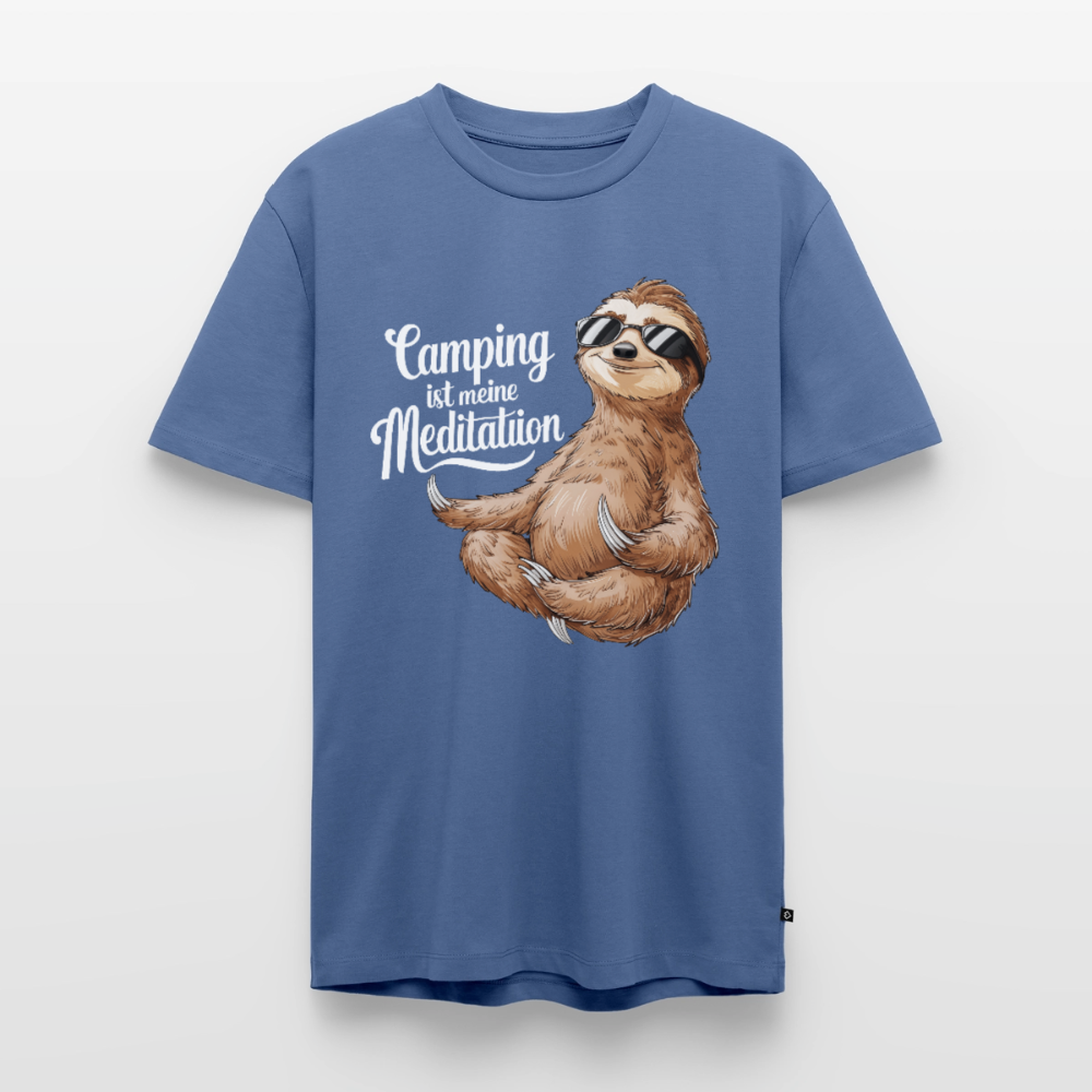 Camping ist Meditation - Herren Camping T-Shirt - Taubenblau