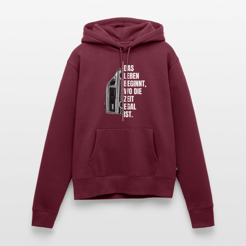 SPOD - Camping ist Zeitlos - Damen Camping Hoodie - Vanlife - Burgunderrot