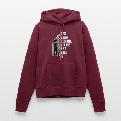 SPOD - Camping ist Zeitlos - Damen Camping Hoodie - Vanlife - Burgunderrot