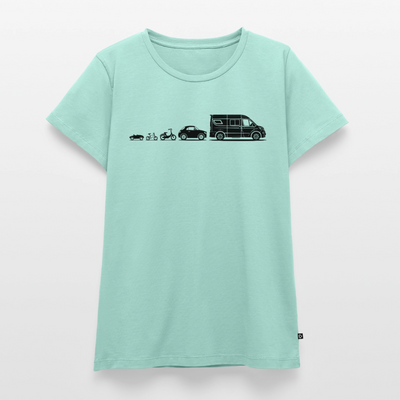 Evolution Vanlife - Damen Camping T-Shirt - Mint 