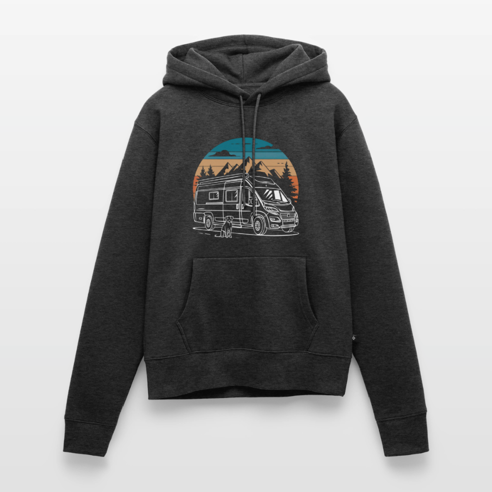SPOD - Vanlife mit Hund - Damen Camping Hoodie - Anthrazit meliert