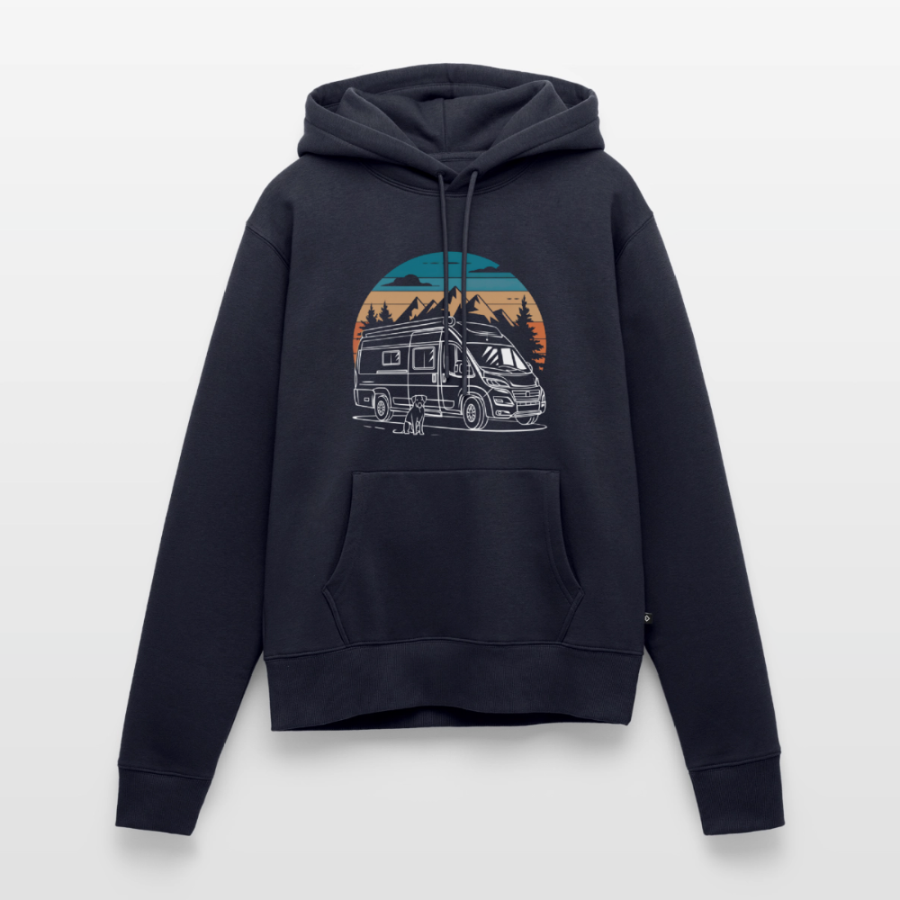 SPOD - Vanlife mit Hund - Damen Camping Hoodie - Navy