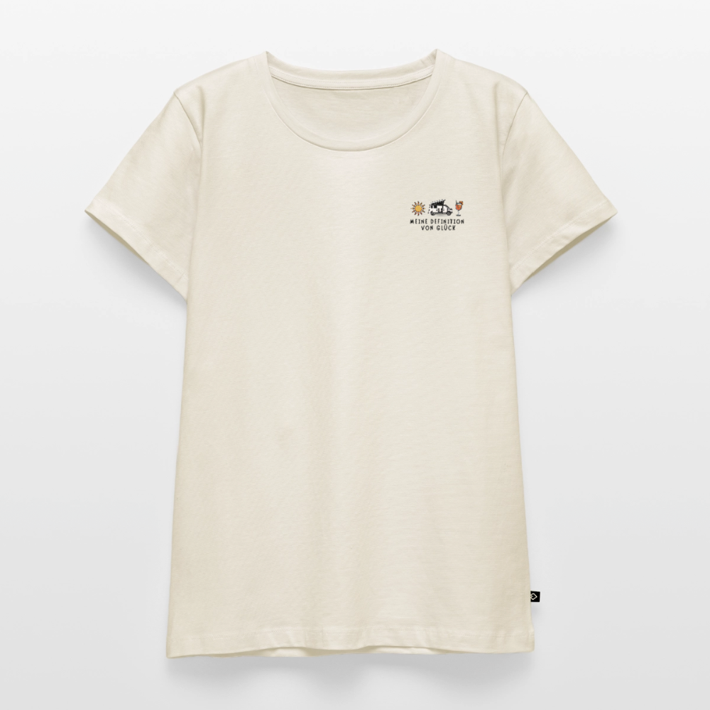 Definition von Glück - Damen Camping T-Shirt - Bulli - Naturweiß