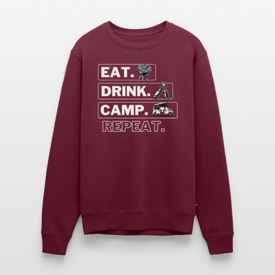 Camping Kreislauf - Herren Camping Sweatshirt - Bulli - Burgunderrot