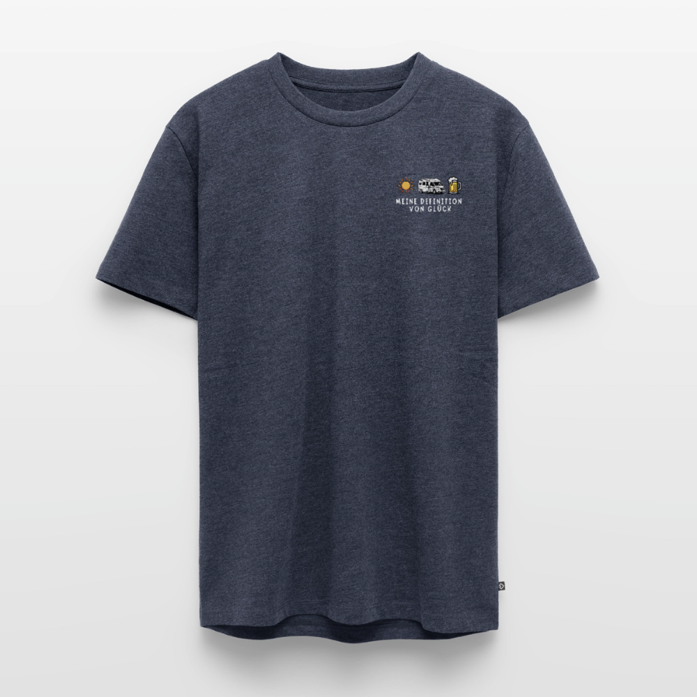 Definition von Glück - Herren Camping T-Shirt - Van - Jeansblau 