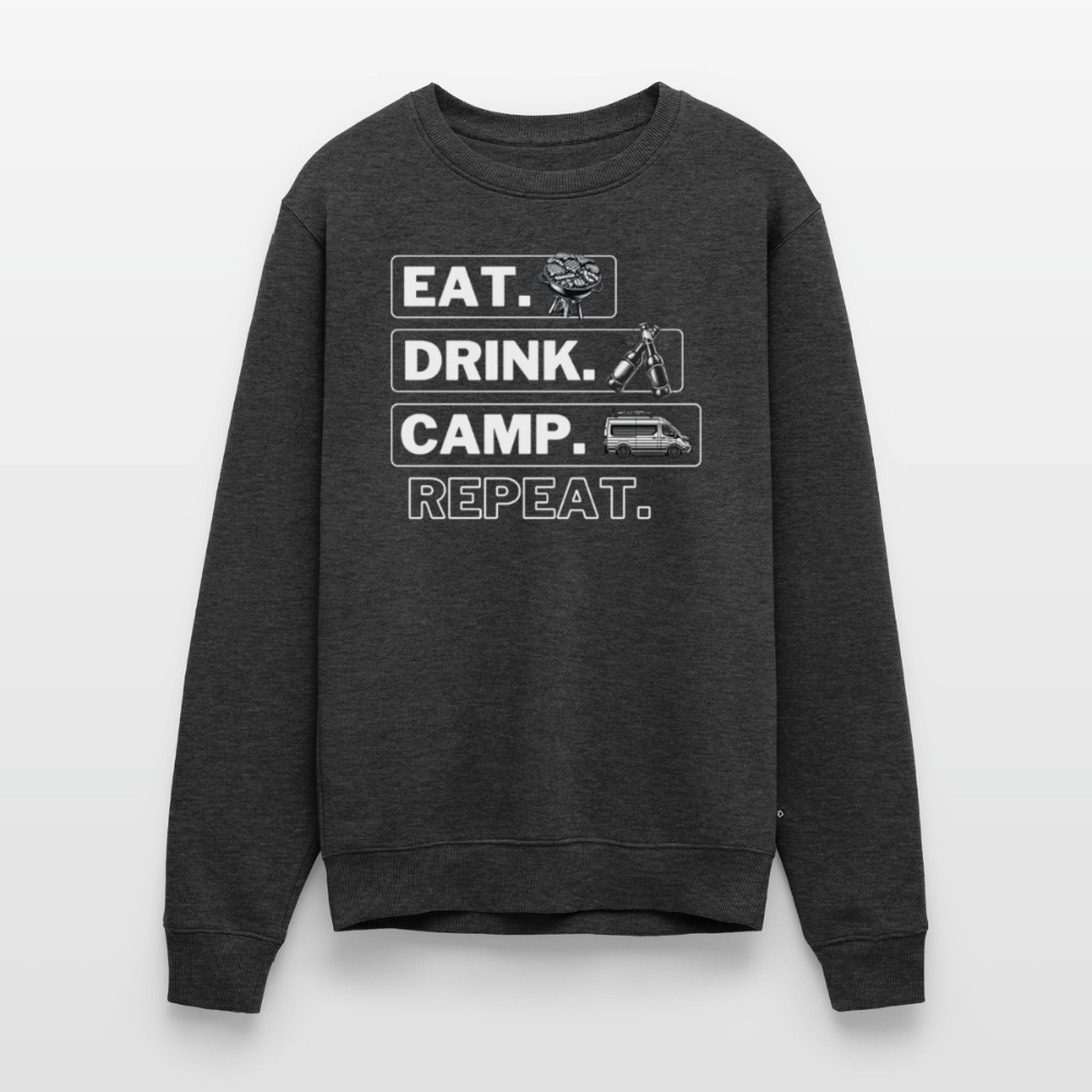 Camping Kreislauf - Herren Camping Sweatshirt - Vanlife - Anthrazit meliert