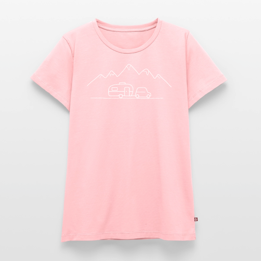 Keep it simple - Damen Camping T-Shirt - Rosa