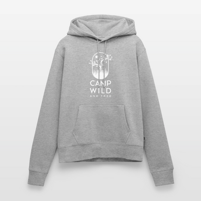 SS - Damen Hoodie - Wild and Free - Grau meliert