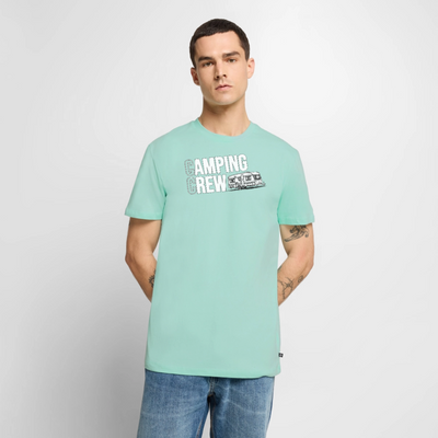 Wohnwagen Camping Crew - Herren Camping T-Shirt - Mint 