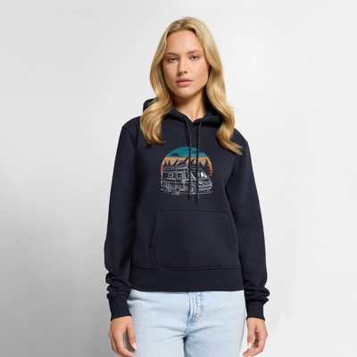 SPOD - Vanlife mit Hund - Damen Camping Hoodie - Navy