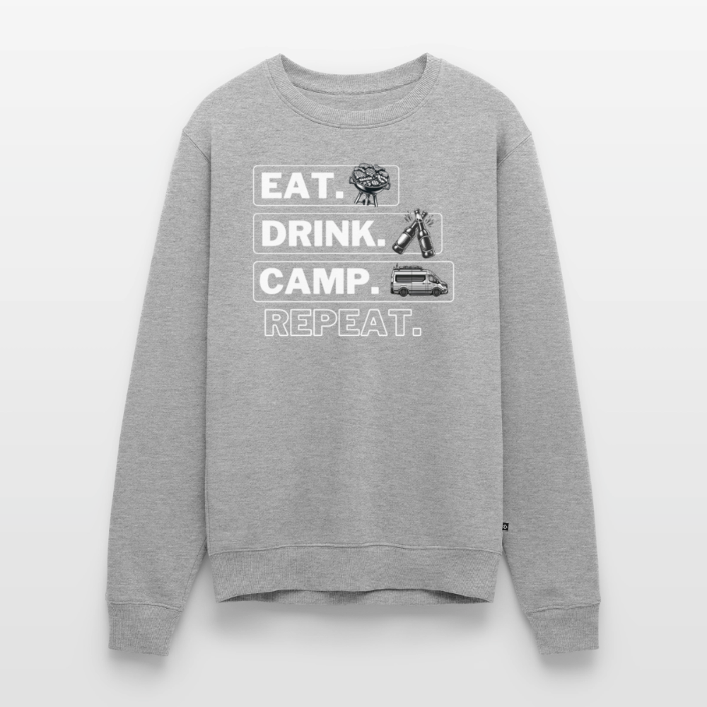 Camping Kreislauf - Herren Camping Sweatshirt - Vanlife - Grau meliert