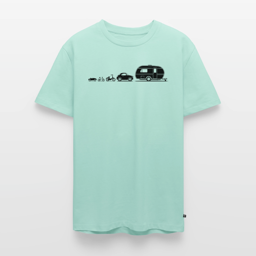 Evolution Wohnwagen - Herren Camping T-Shirt - Mint 