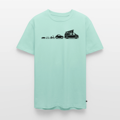 Evolution Bulli - Herren Camping T-Shirt - Mint 