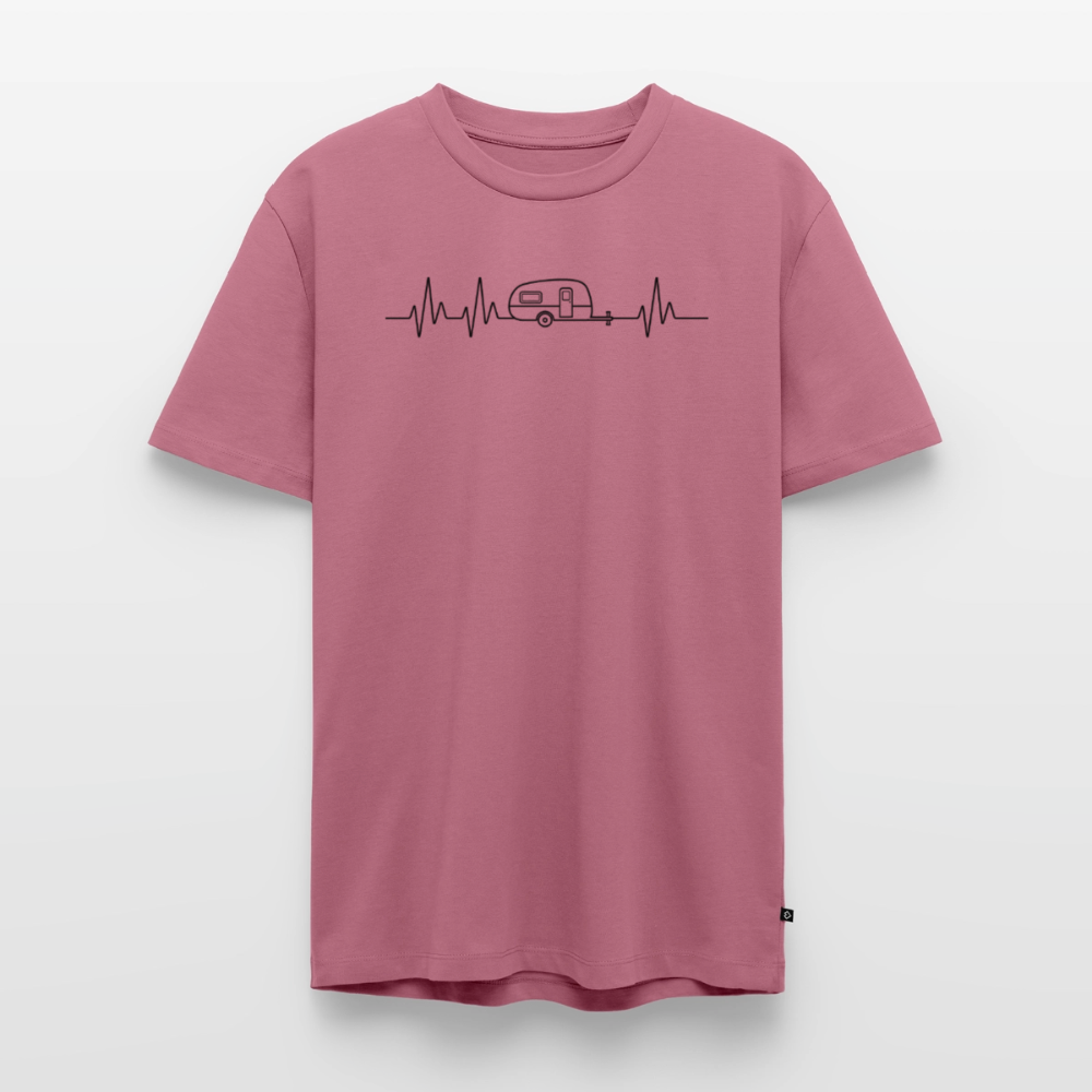 Herzschlag EKG Wohnwagen - Herren Camping T-Shirt - Mauve