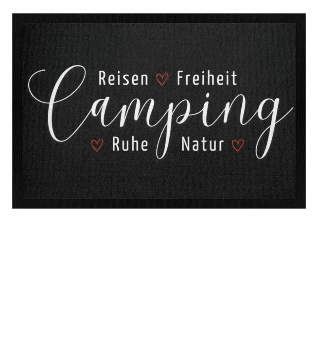 Camping Werte - Camping Fußmatte - LazyDonkeyDesign 